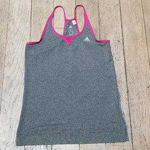 Adidas Climacool Grey & Pink Workout Tank Top M